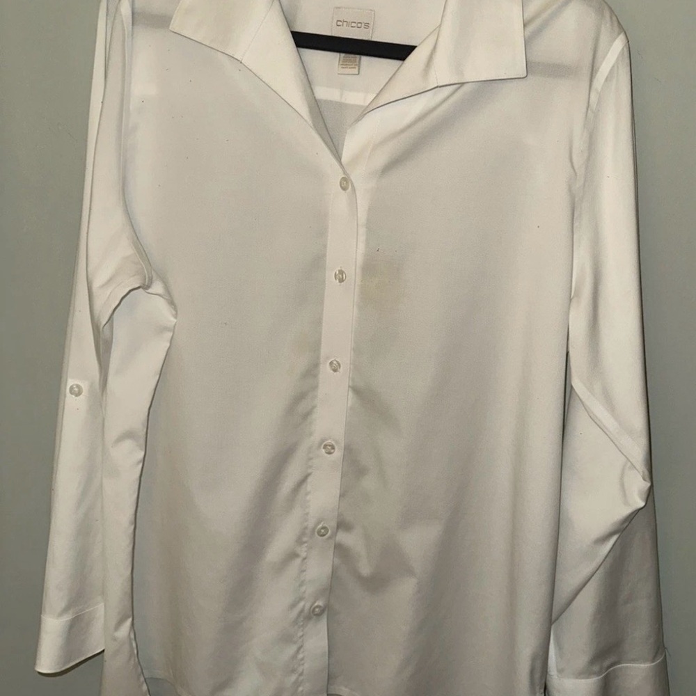 Chico's Classic White No Iron Shirt